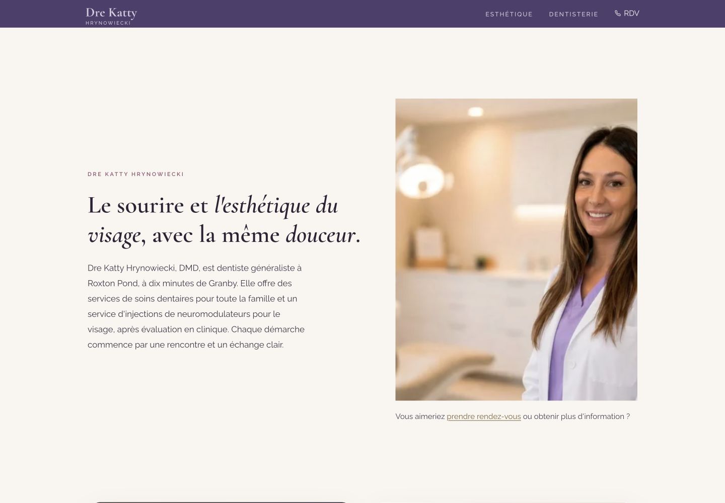 Dre Katty website homepage